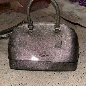 silver coach bag